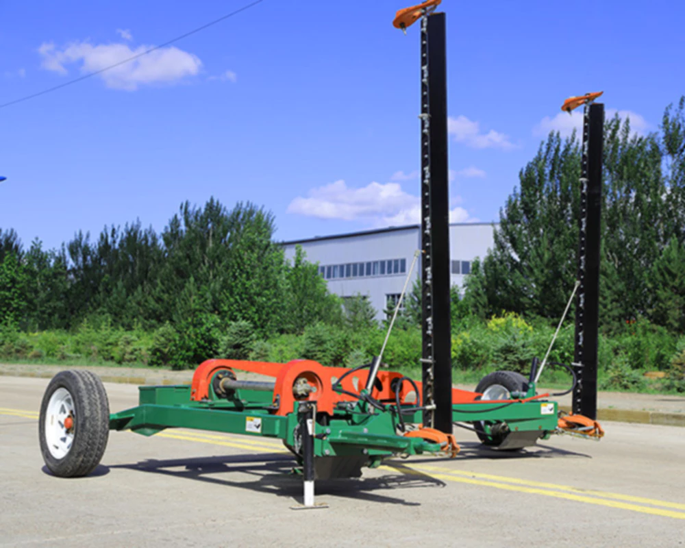 Tractor smoothly operating the mower in an orchard navigating narrow rows