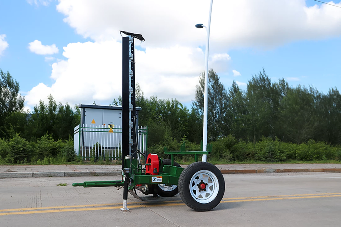 Side angle of the heavy duty slasher showing robust mounting points