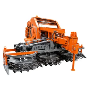 Heavy-Duty All-Gear Folding Header Stalk Baler for Cotton & Corn